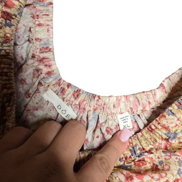 Doen Chestnut Mini Dress in Pink Valley Women's Size: XL - Picture 4 of 4